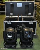 2x Clay Paky Mythos 2 C61391 - moving head beam light, 115/213V, with wheeled black flight case
