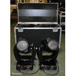 2x Philips Vari-Lite VL2416 Wash 1200W automated arc wash luminaire - 200 - 240VAC, 10A, 50/60Hz