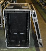 5 Star 19U Shockmount flight case on wheels ( Lift off front and back ) - Empty