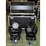 2x Philips Vari-Lite VL2416 Wash 1200W automated arc wash luminaire - 200 - 240VAC, 10A, 50/60Hz