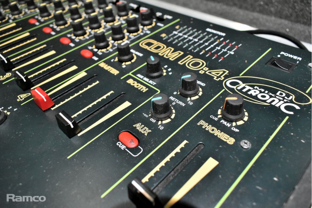 Citronic CDM 10:4 DJ mixer silver flight case - case dimensions: L 550mm x W 420mm x H 190mm - Image 4 of 7