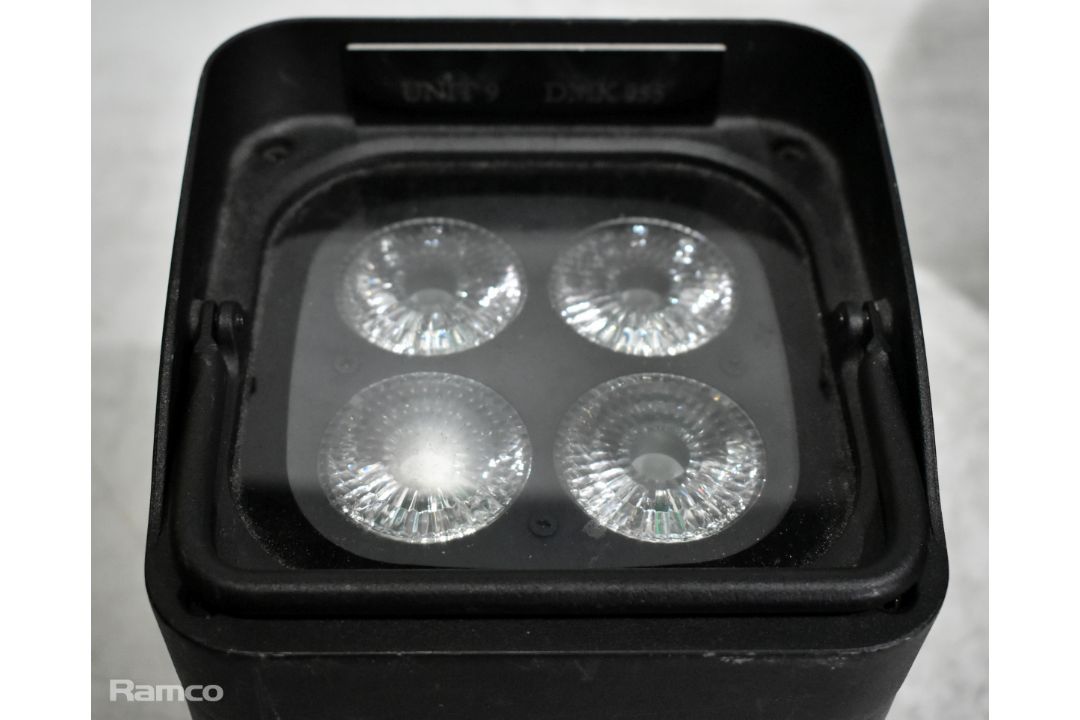 6x Chauvet DJ FreedomPar Quad-4IP battery uplighters in flight case - Image 9 of 13