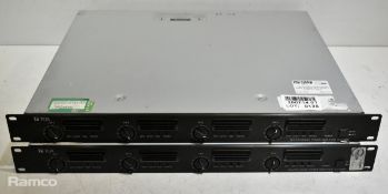 2x TOA DA-250FH Multichannel power amplifier units - W 480 x D 395 x H 45mm