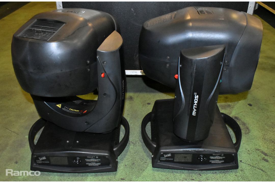 2x Clay Paky Mythos 2 C61391 - moving head beam light, 115/213V, with wheeled flight case - Image 4 of 13