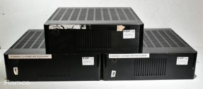 3x ROTEL RMB-1512 12-channel power amplifiers - W 430 x D 450 x H 140mm