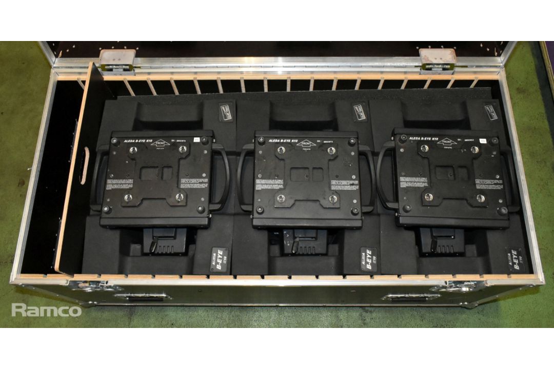 Clay Paky 3x Aleda B-EYE K10 C61419 moving LED wash light with wheeled flight case - Image 17 of 20