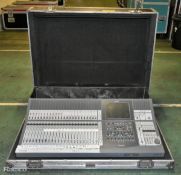 Sony DMX-R100 24 channel digital audio mixer in heavy duty flight case with wheels