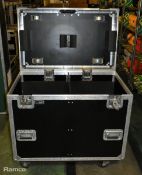 Packhouse Black mobile flight case with casters - Empty - W 970 x D 600 x H 940mm