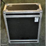 4u rack deep flight case - L 660mm x W 520mm x H 240mm