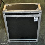 4u rack deep flight case - L 660mm x W 520mm x H 240mm