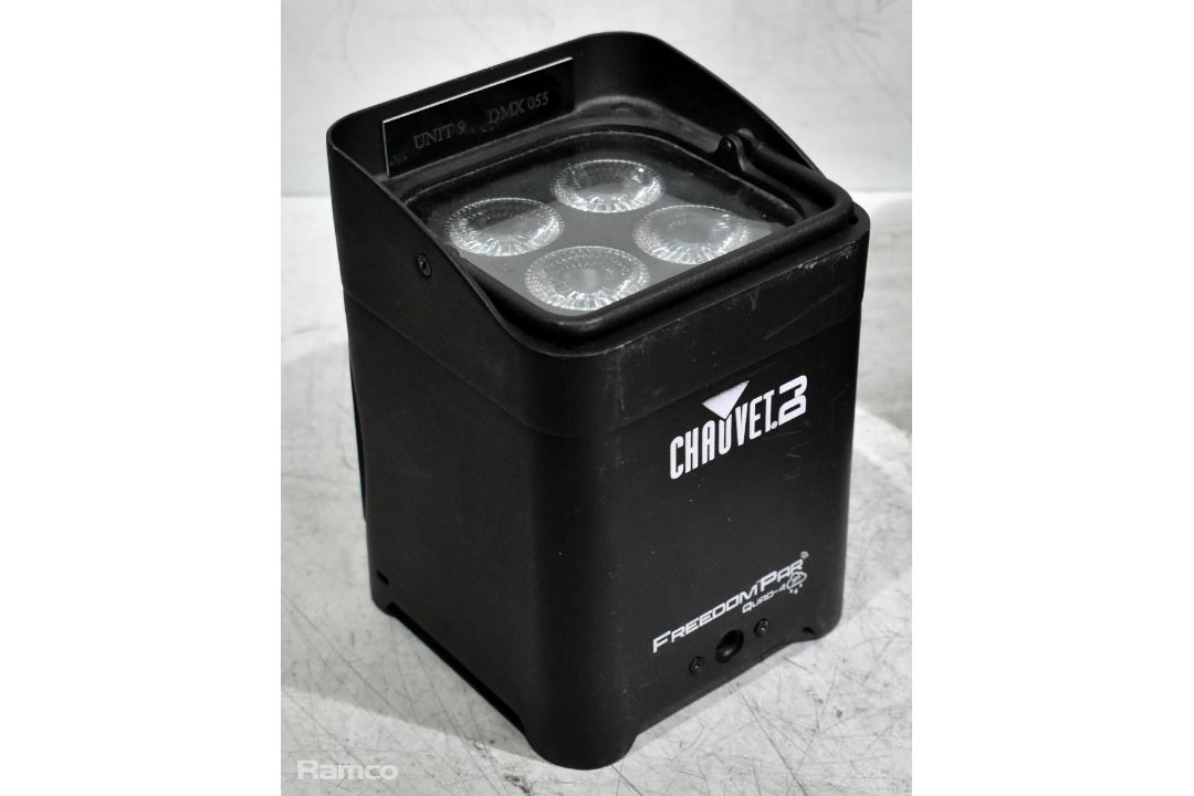 6x Chauvet DJ FreedomPar Quad-4IP battery uplighters in flight case - Image 8 of 13