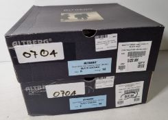 2x pairs of Altberg men's high liability black combat boots - size 8M