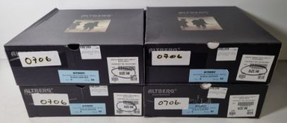 4x pairs of Altberg men's high liability black combat boots - size 9M