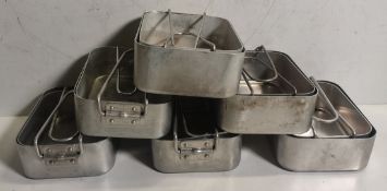 36x Individual British Army pan mess tins - mixed sizes