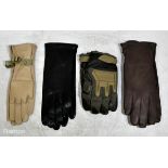 85x pairs of mixed gloves to include - leather, heavy duty, combat