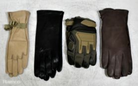 85x pairs of mixed gloves to include - leather, heavy duty, combat