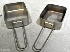 36x Individual British Army pan mess tins - mixed sizes