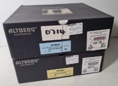 2x pairs of Altberg men's high liability black combat boots - size 12L, size 13M