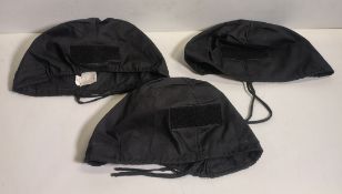 135x Black combat helmet covers