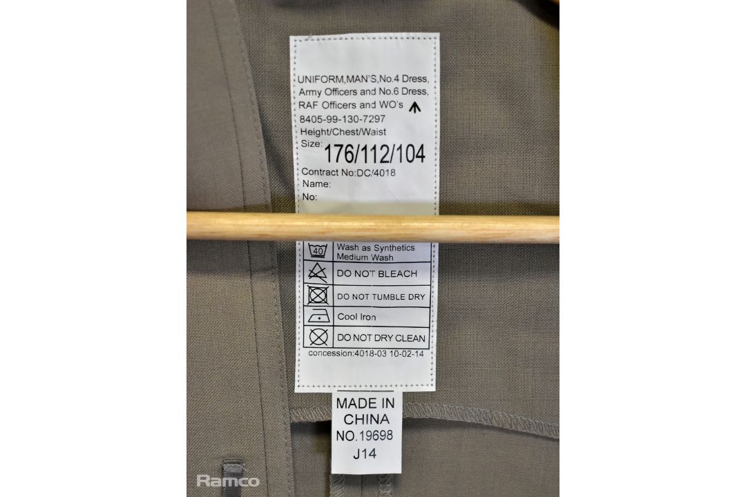 40x Men's no 4 officer dress, RAF no 6 dress uniform jacket and trousers - Grey - Image 4 of 13