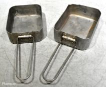 36x Individual British Army pan mess tins - mixed sizes
