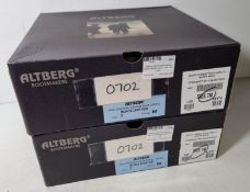 2x pairs of Altberg men's high liability black combat boot - size 7M