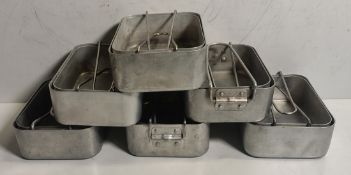 22x Individual British Army pan mess tins - mixed sizes