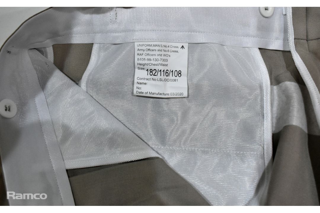 40x Men's no 4 officer dress, RAF no 6 dress uniform jacket and trousers - grey - Image 8 of 12