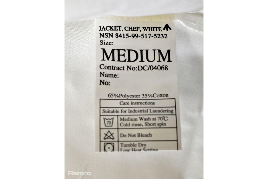 21x Chefs white jacket - mixed sizes - Image 4 of 7