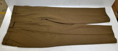13x Men's no 2 brown dress trousers - mixed sizes