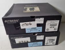 2x pairs of Altberg men's high liability black combat boots - size 9M