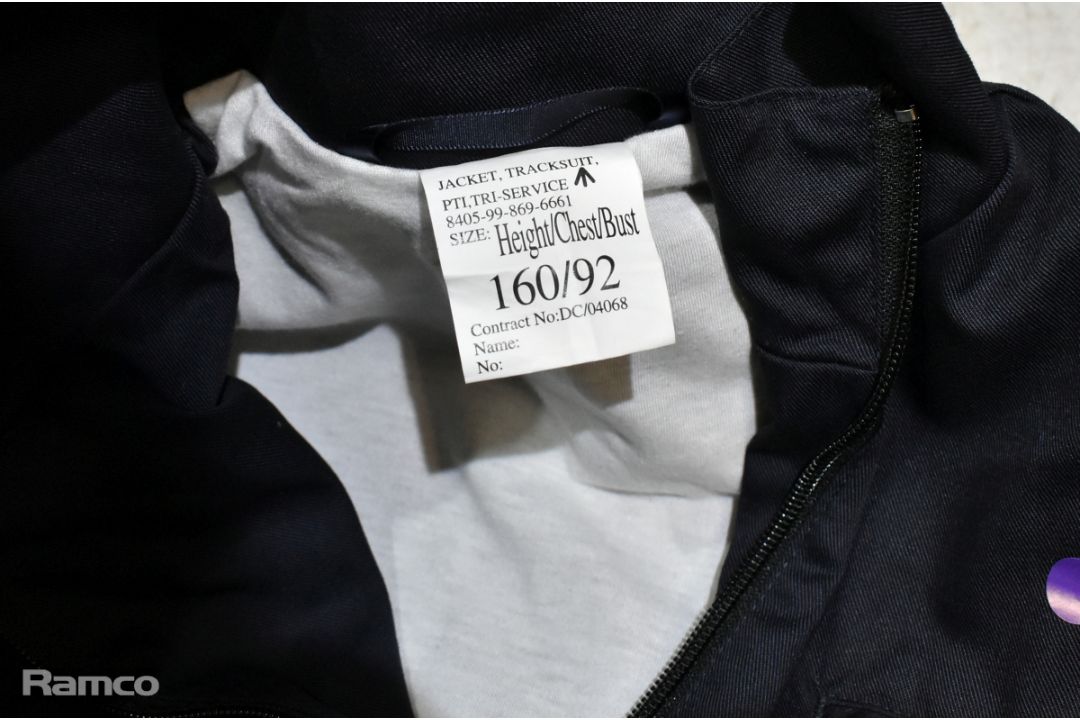 15x Pti Tri service navy tracksuit jackets - mixed sizes - Image 6 of 7