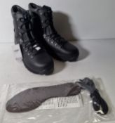 Altberg men's high liability black combat boots - size 8M
