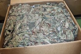 Various types of ex-military camo clothing - may include accessories - 206 kg – may require repair