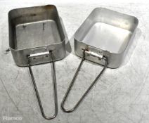 36x Individual British Army pan mess tins - mixed sizes