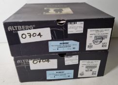 2x pairs of Altberg men's high liability black combat boots - size 8M