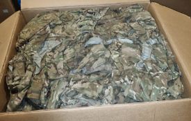 Various types of ex-military camo clothing - may include accessories - 144 kg – may require repair