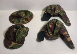 14x British Army DPM mixed hats - cold weather, tropical and combat - mixed sizes
