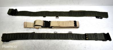 35x British Forces belts - various types and sizes