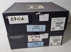 2x pairs of Altberg men's high liability black combat boots - size 8M