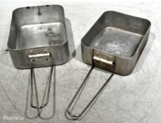 24x Individual British Army pan mess tins - mixed sizes