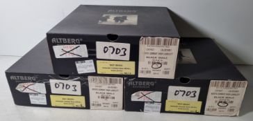 3x pairs of Altberg men's high liability black combat boot - size 7L