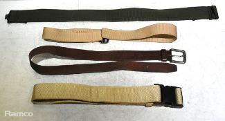 50x British Forces belts - various types and sizes