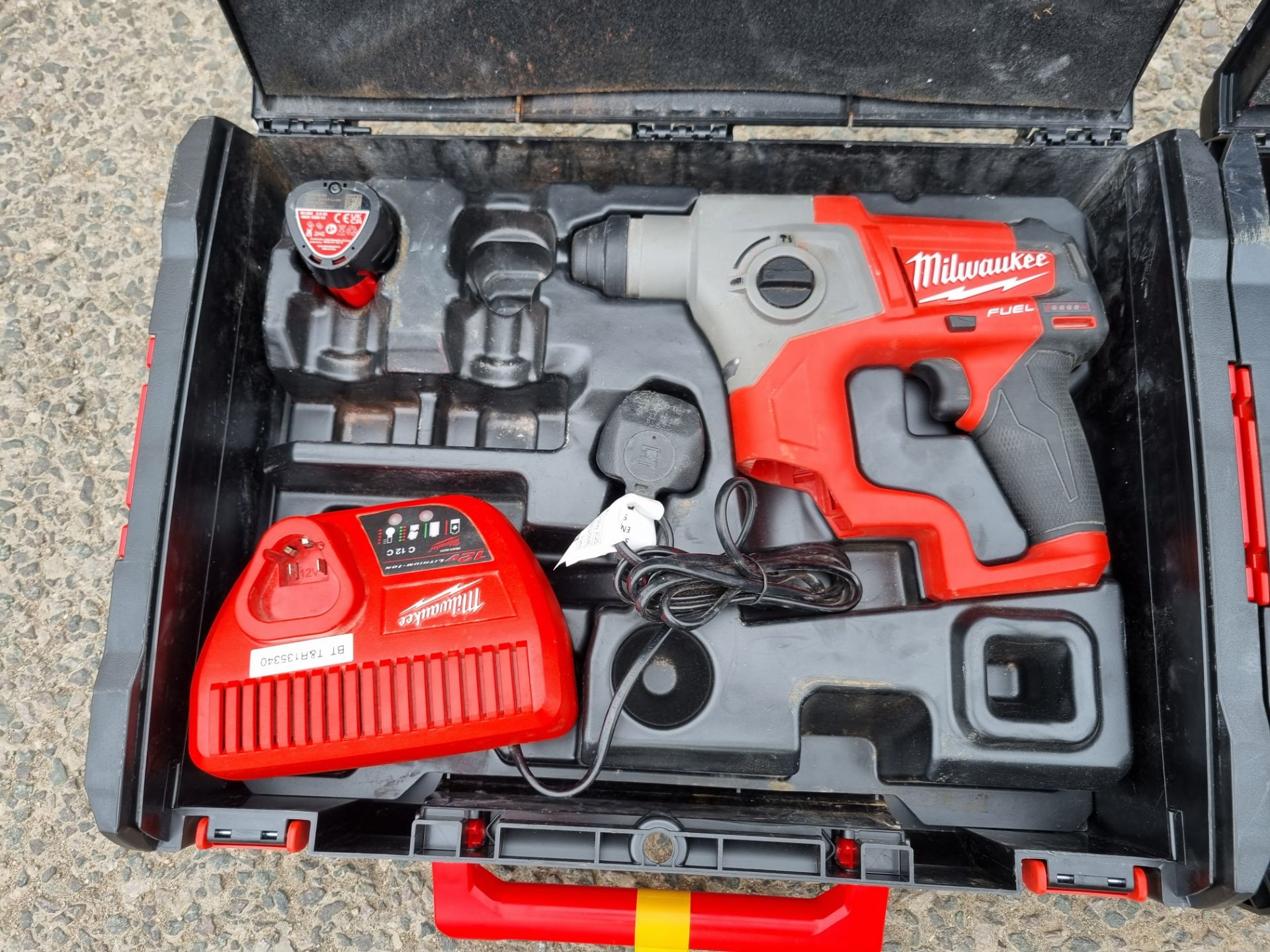 2x Milwaukee M12 CH hammer drill, c/w charger and battery with carry case - Image 2 of 5