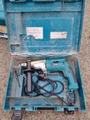 Makita HP2070 240V hammer drill in carry case