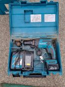 Makita BHR162 14.4V hammer drill c/w charger and battery in carry case