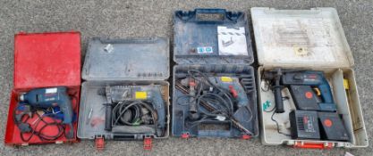 4x Bosh hammer drills see images for detail