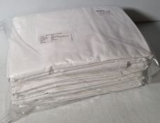 50x White polycotton flat bed sheets - 1780 x 2750 mmUnused Asset with no signs of wear, d