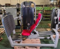 TechnoGym leg extension exercise machine - weight stack: between 2.5kg and 95kg