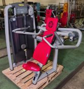 TechnoGym shoulder press exercise machine - weight stack: between 2.5kg and 65kg